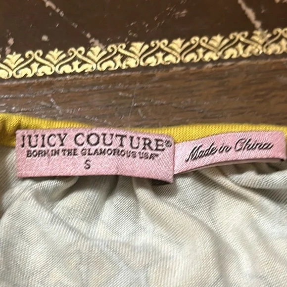 Juicy Couture Vintage Y2K Silk Blend Yellow Print Dress Size S - Picture 6 of 8